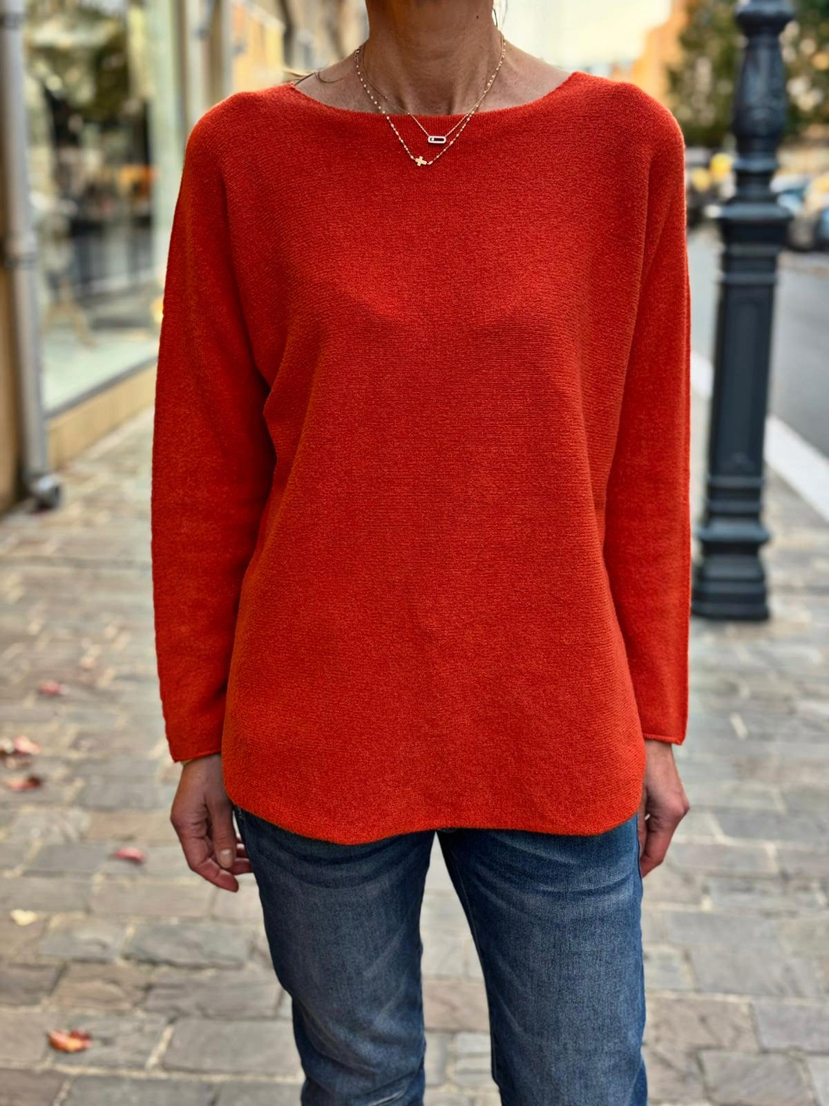 Pull doux LINO Brique