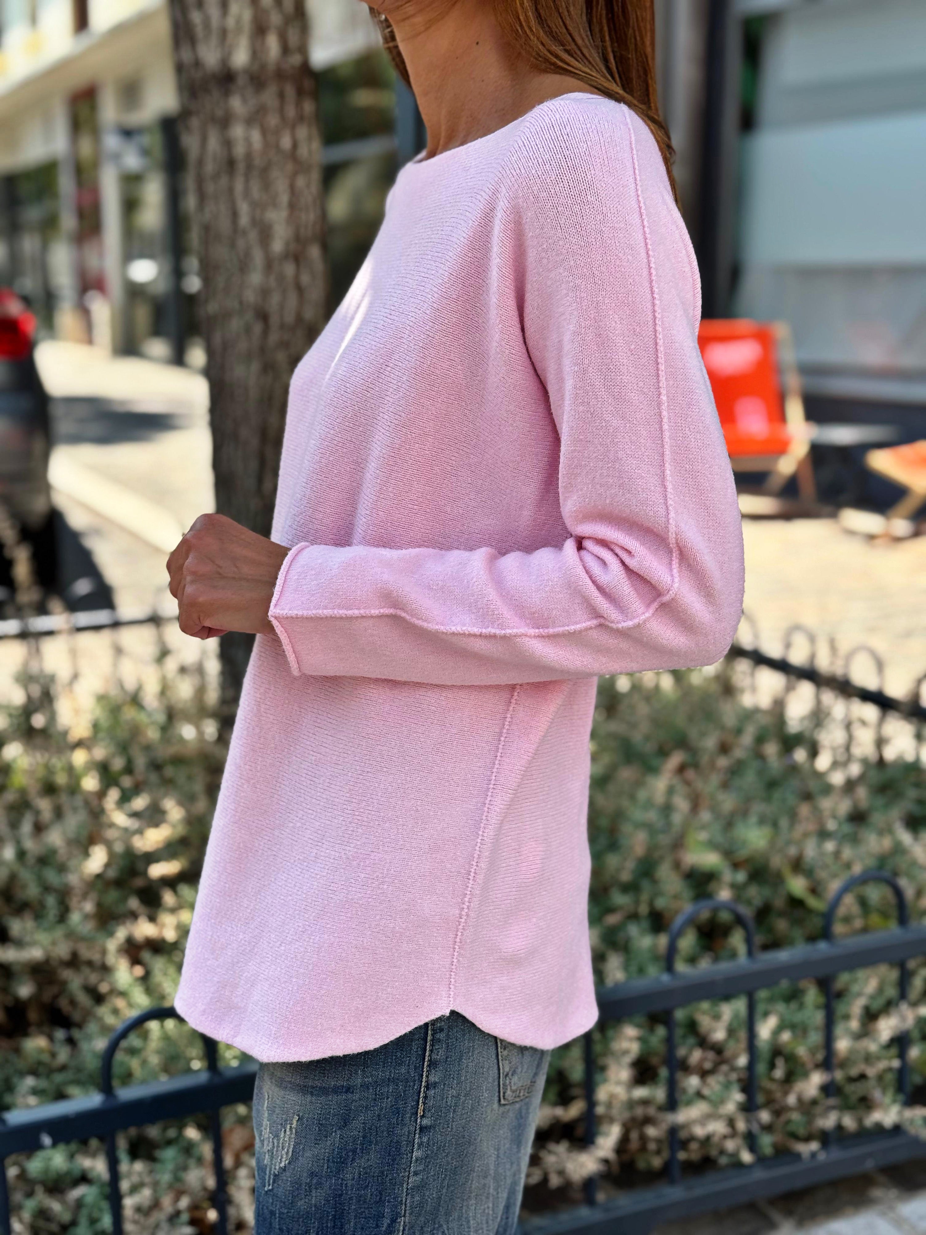 Pull doux LINO Rose