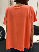 Charger l'image dans la galerie, Tee shirt uni LORIS Corail foncé
