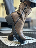 Charger l'image dans la galerie, Boots RIVA Bronze/Taupe métallisé
