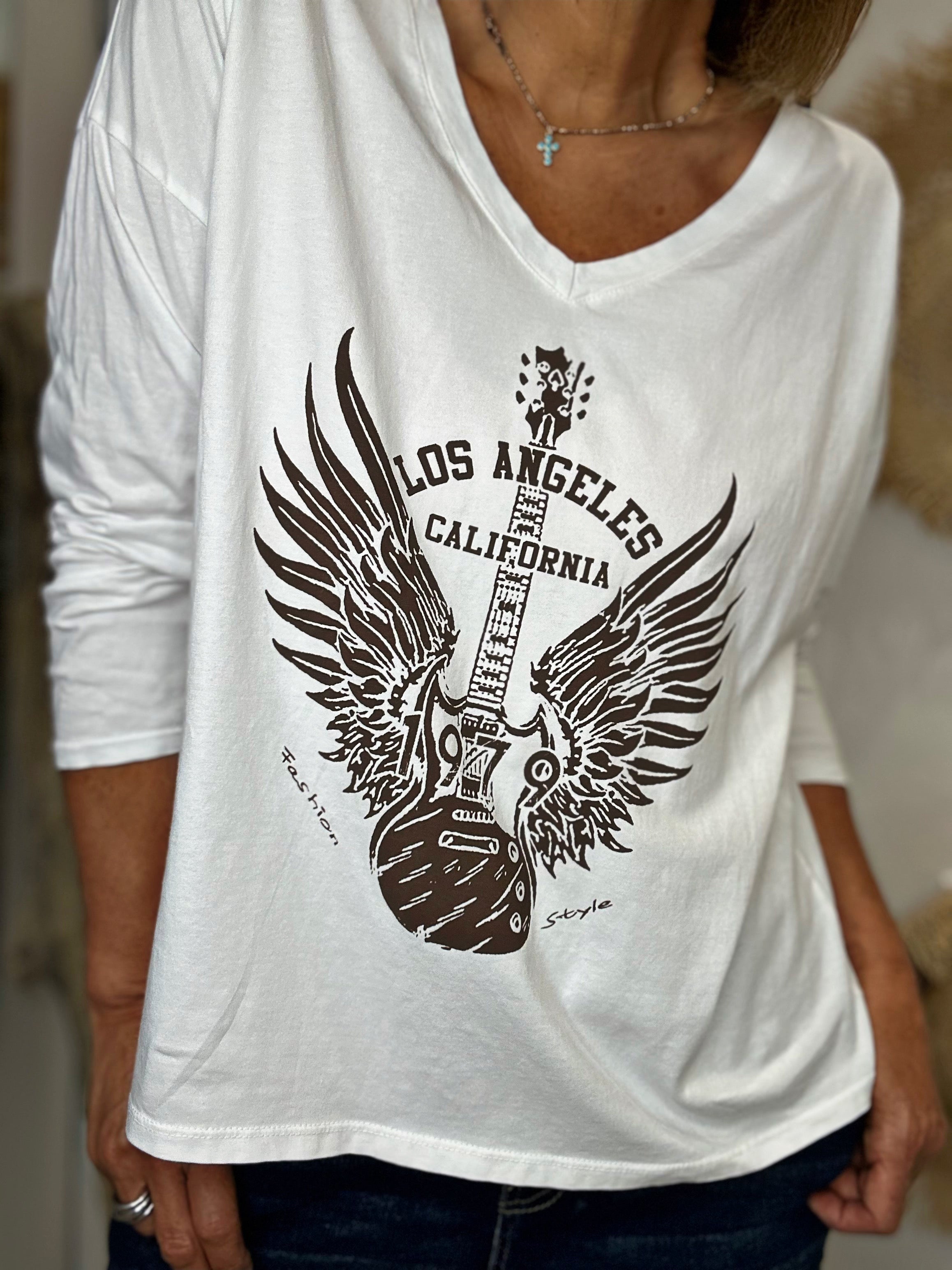 Tee shirt LOS ANGELES Blanc