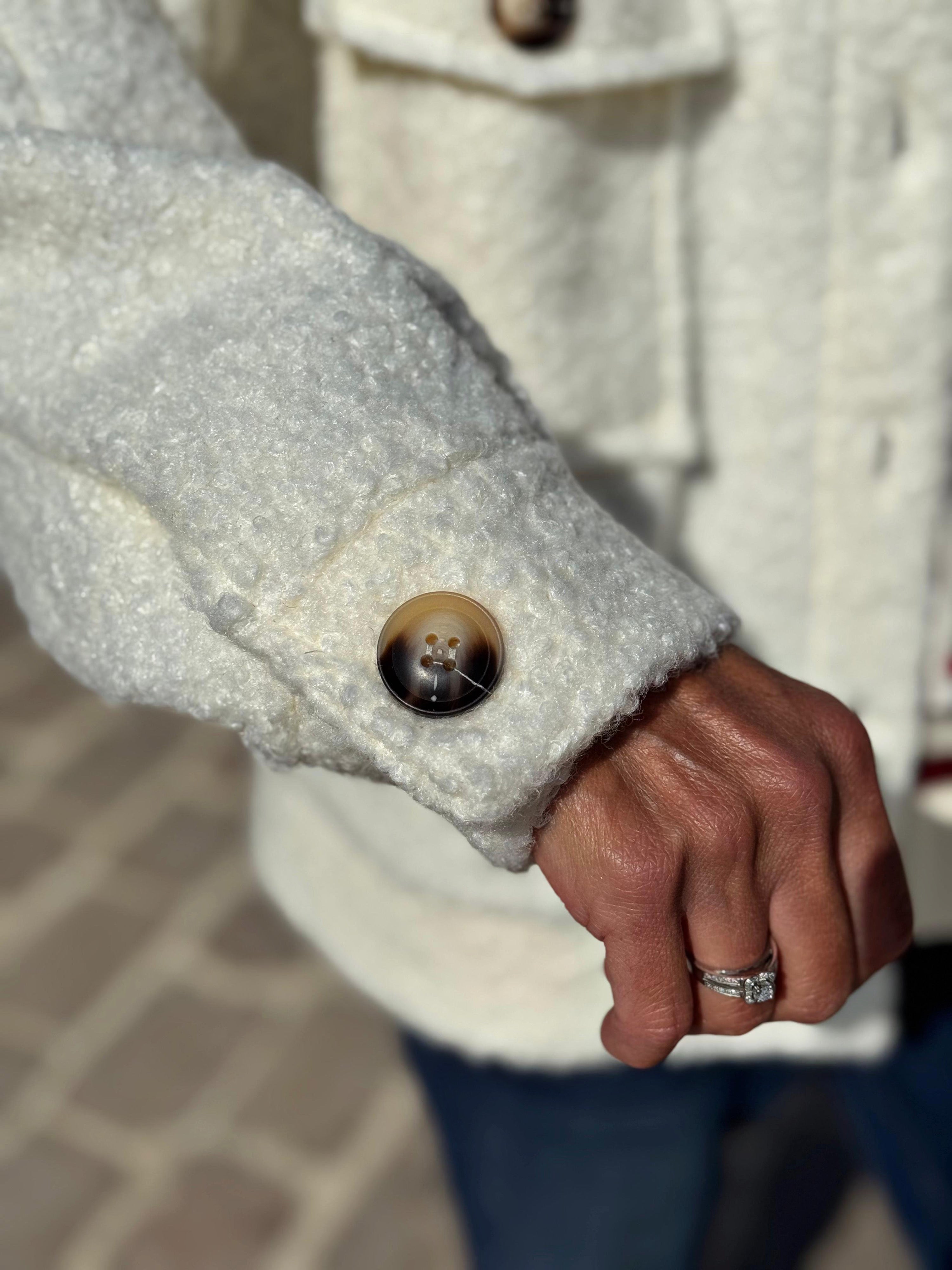 Blouson bouclette GAB Ecru