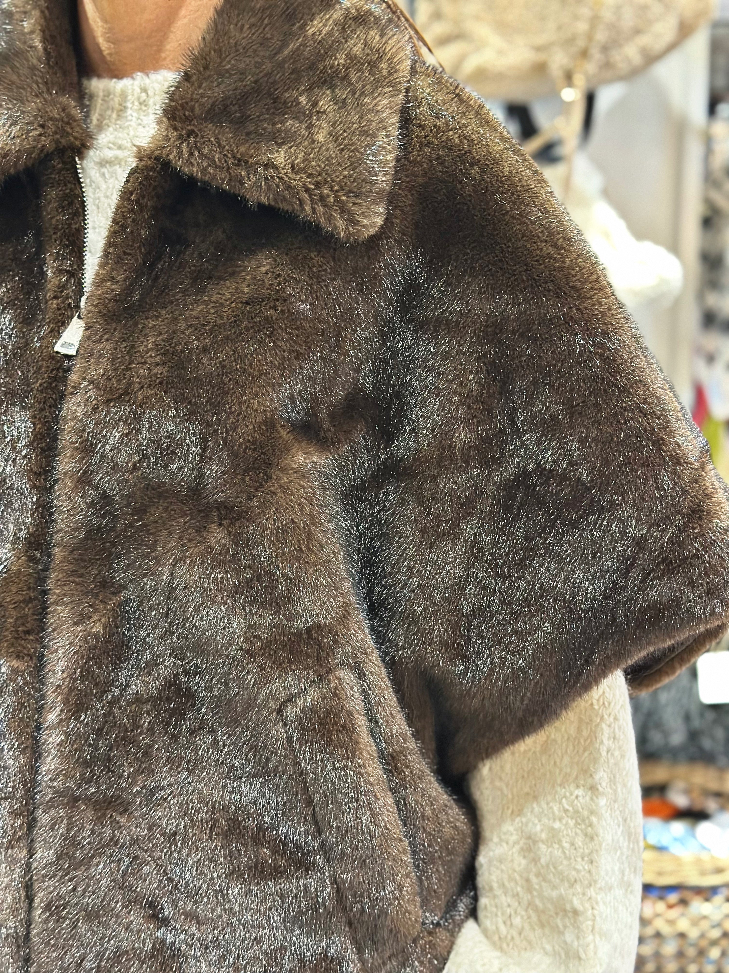 Veste/Poncho MAYA Choco