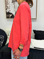 Charger l'image dans la galerie, T-shirt manches longues Rouge/Corail - ILONA
