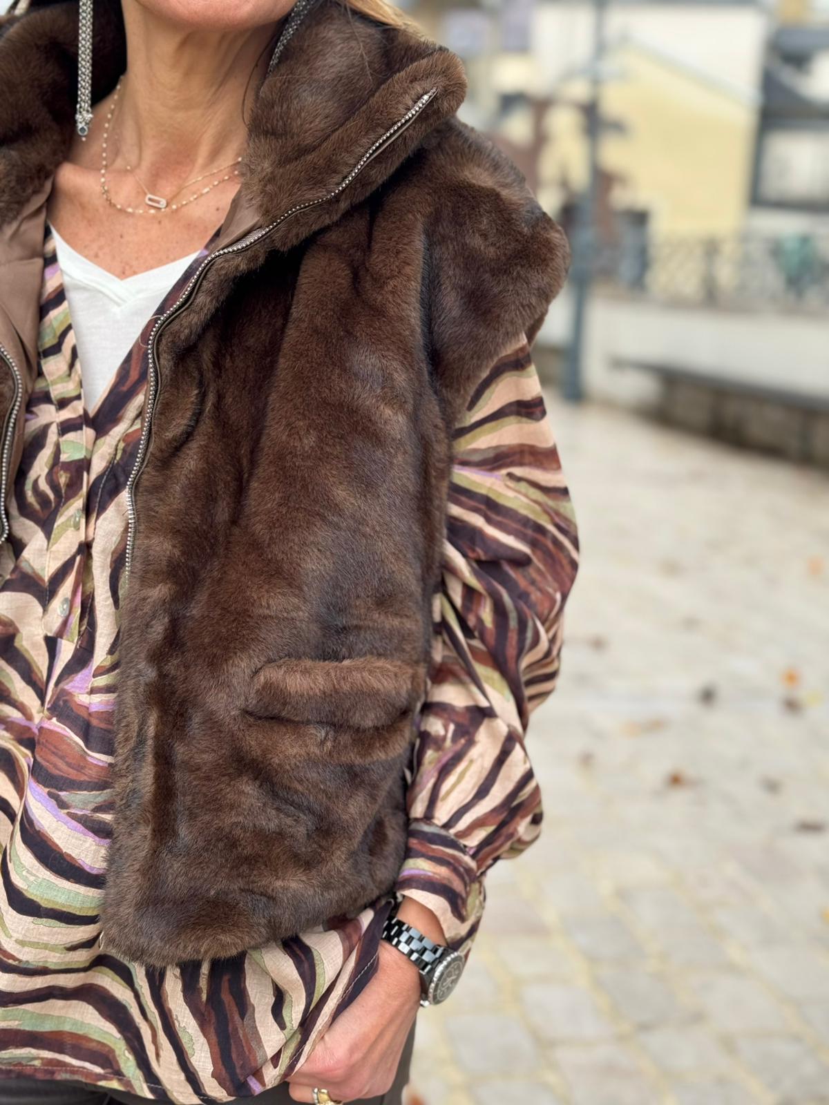 Veste sans manche FAUVE Choco