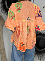 Charger l'image dans la galerie, Blouse imprimée Orange - 46

