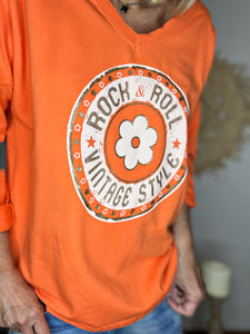 Tee shirt ROCK & ROLL Orange