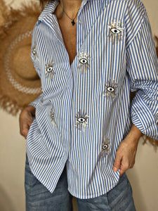 Chemise IZIA Bleu