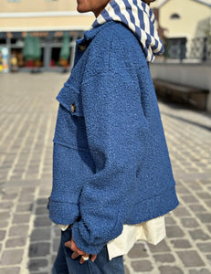 Blouson bouclette GAB Bleu jeans