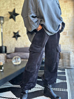 Charger l'image dans la galerie, Pantalon velours cotelé souple BEN Noir
