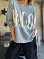 Charger l'image dans la galerie, Tee shirt LONDON Gris bleu
