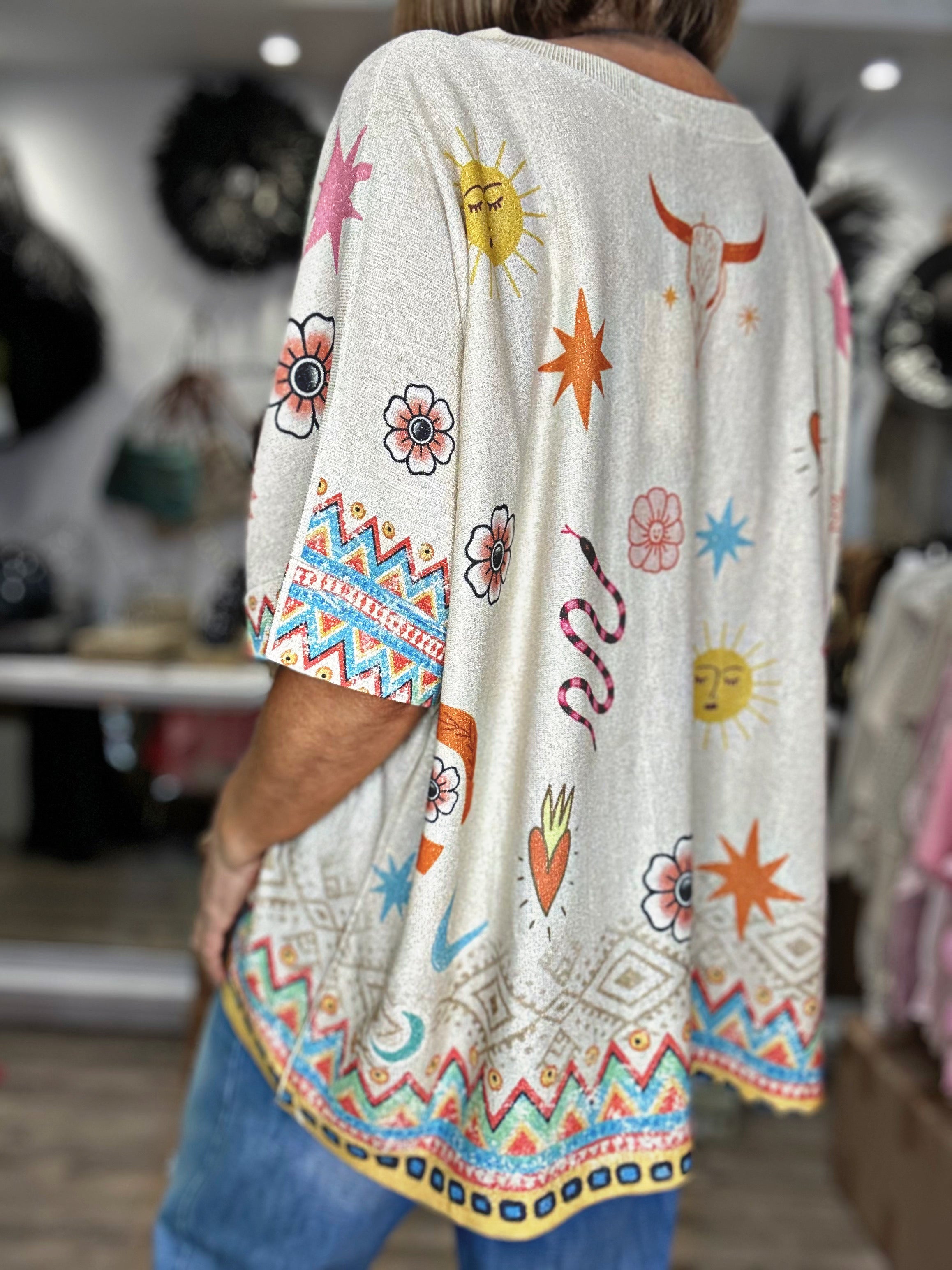 Pull fin CACTUS multico