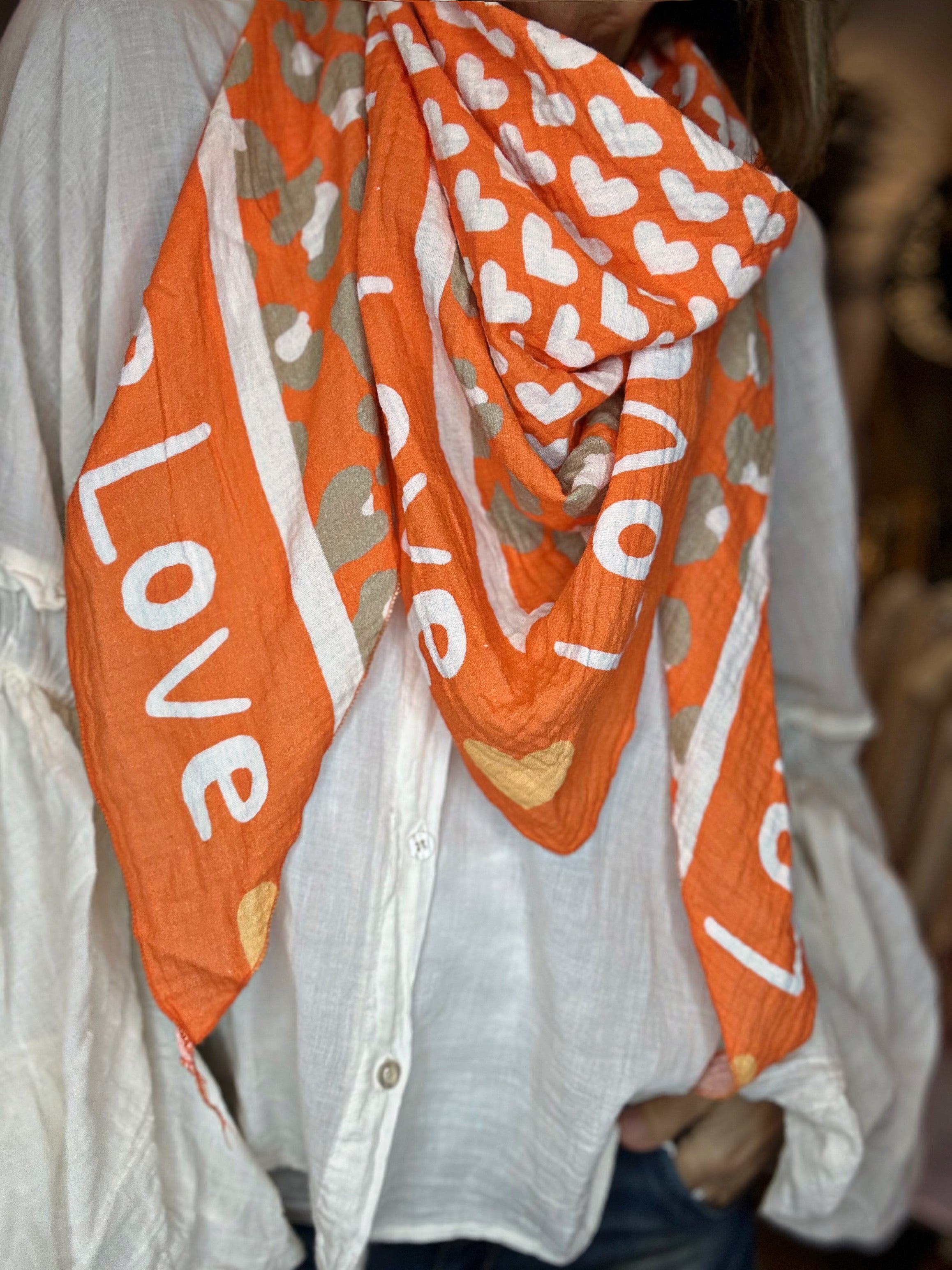 Foulard LOVE Orange