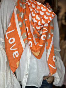 Foulard LOVE Orange