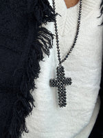 Charger l'image dans la galerie, Collier CROIX Anthracite
