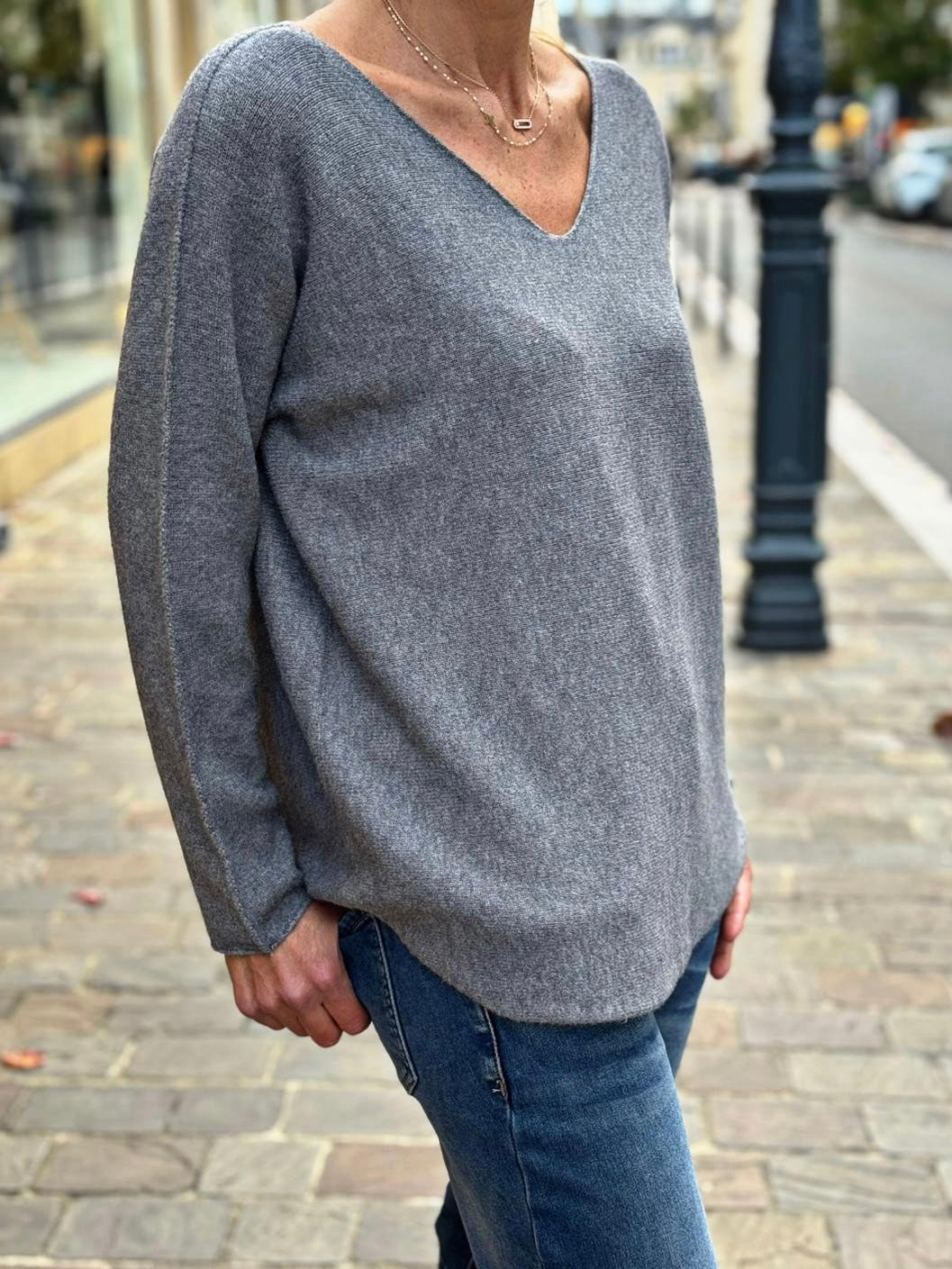 Pull doux TAO Gris