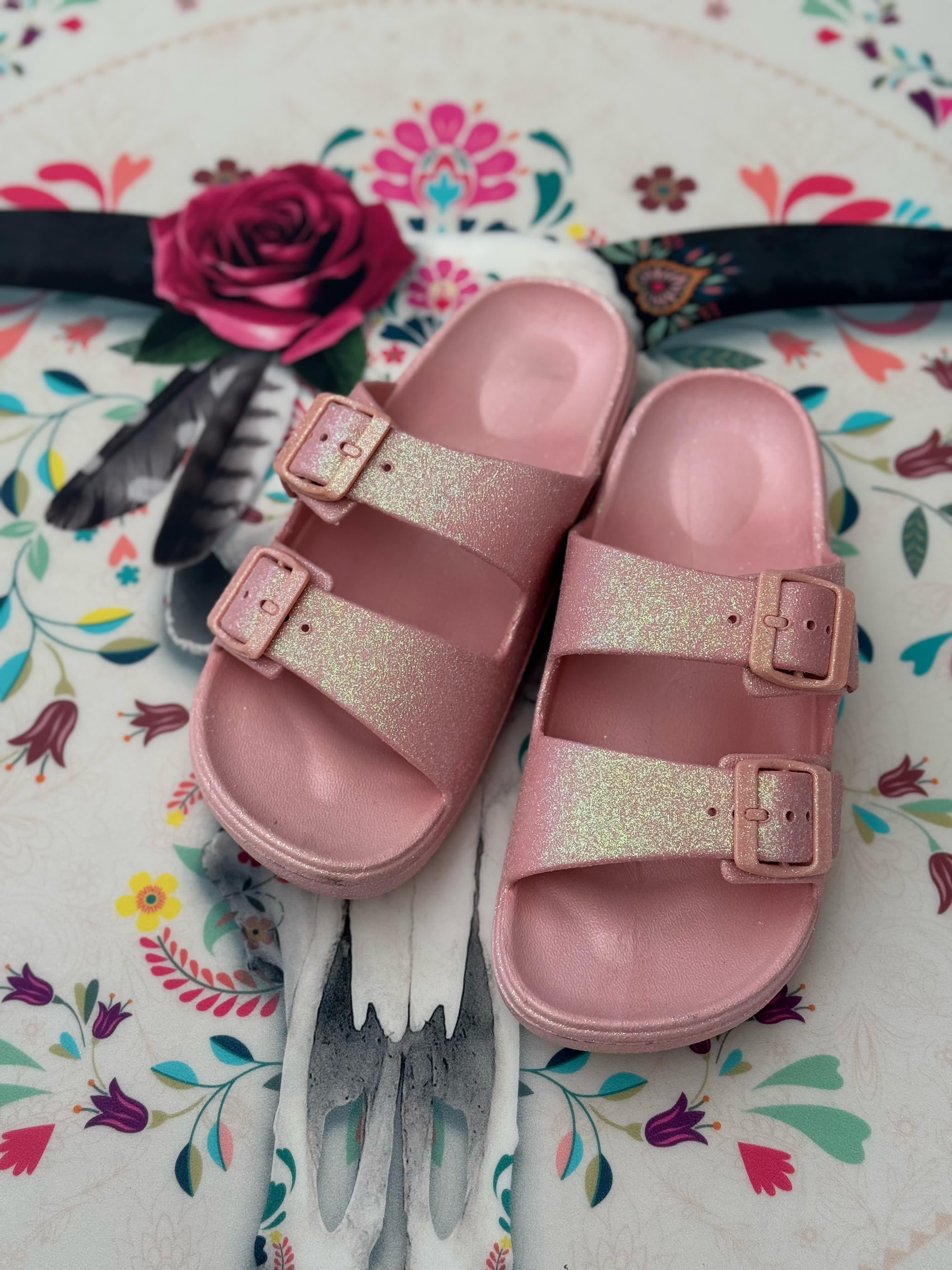 Sandales pailletées DINA Rose