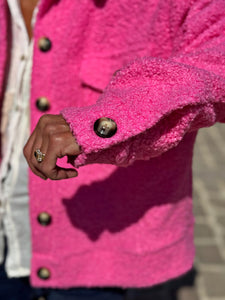 Blouson bouclette GAB Rose malabar