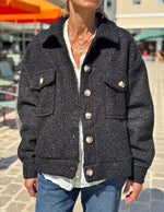 Charger l&#39;image dans la galerie, Blouson bouclette GAB Noir
