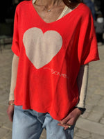 Charger l'image dans la galerie, Pull LOVE Corail
