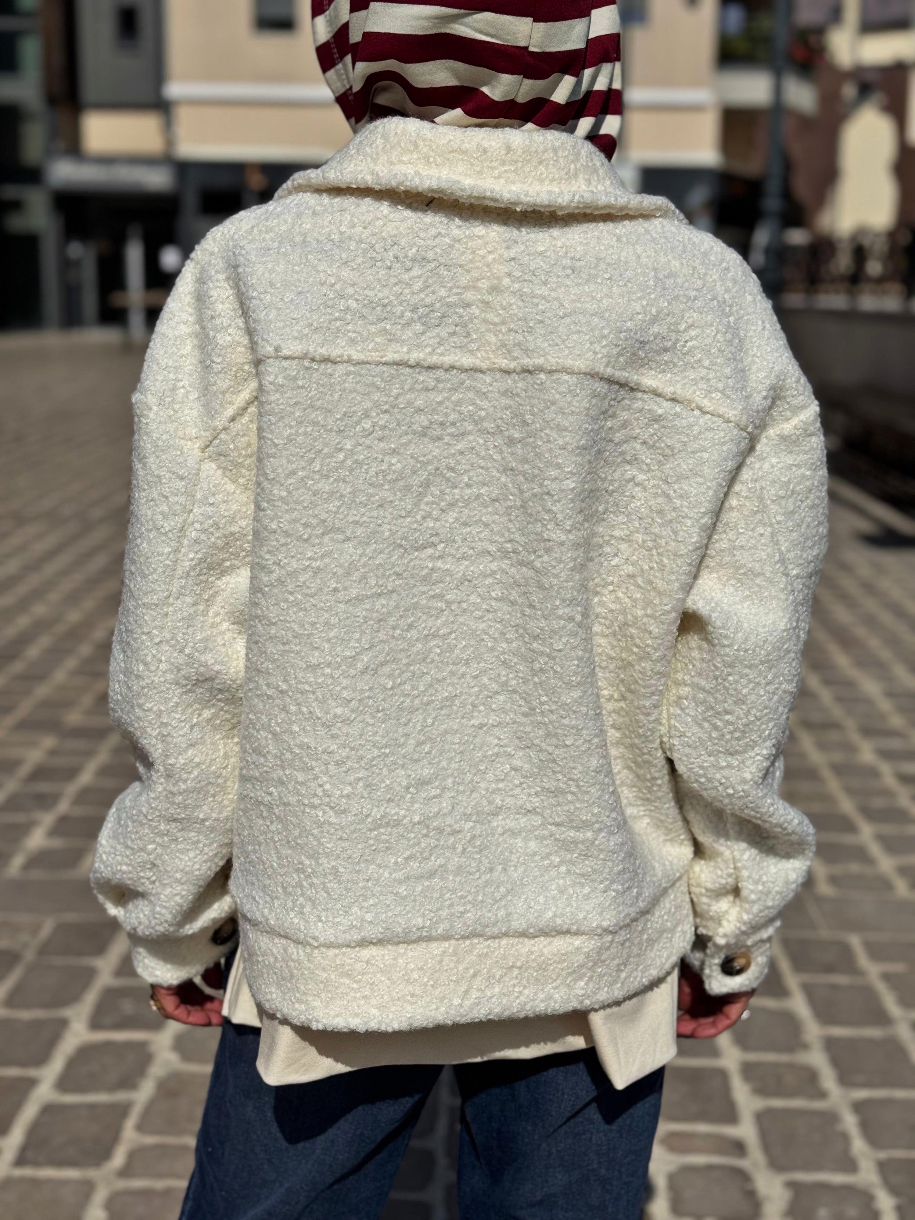 Blouson bouclette GAB Ecru