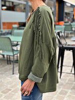 Charger l&#39;image dans la galerie, Sweat fin CLEO Kaki
