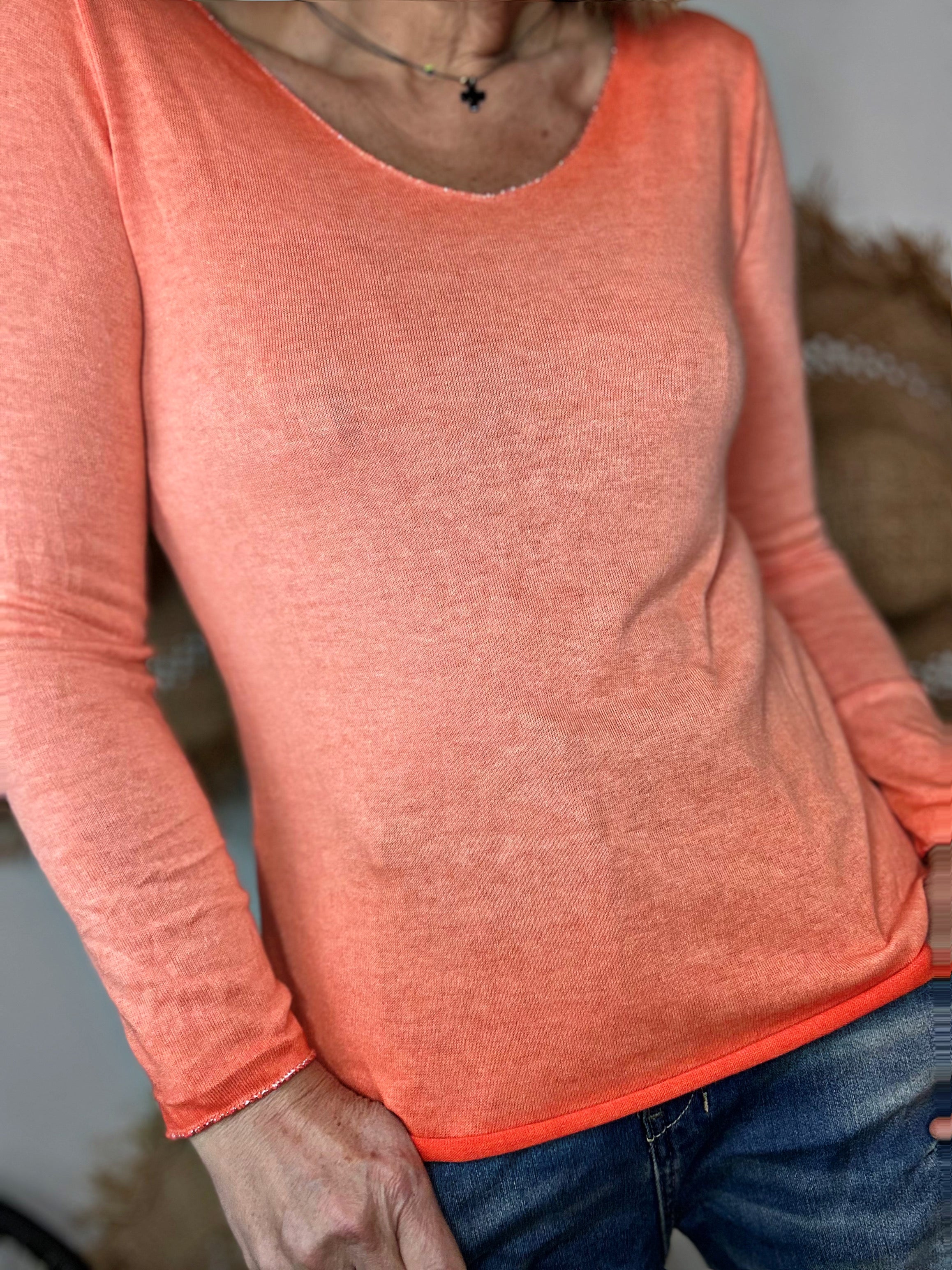 Pull fin CADOU Orange