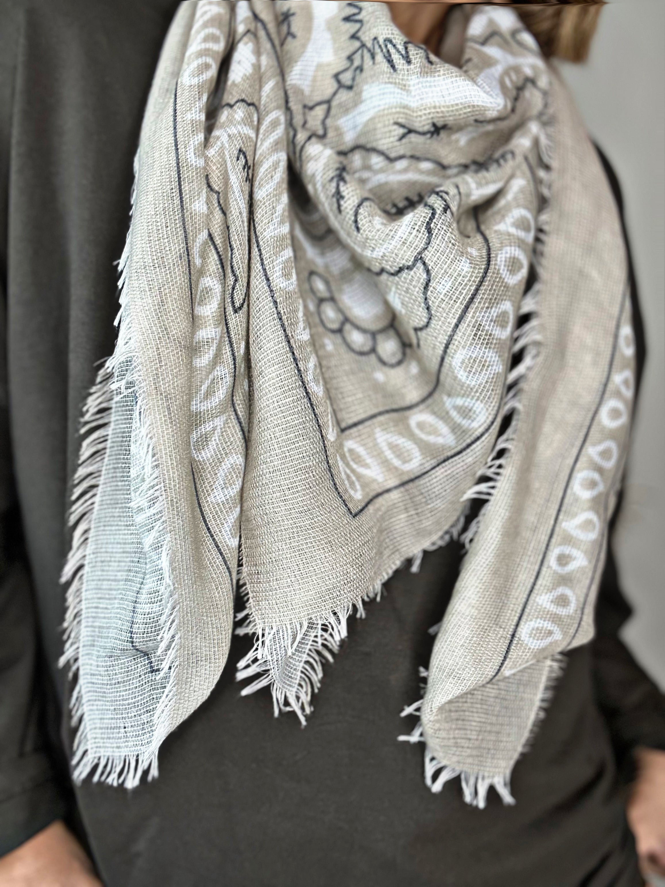 Foulard BANDANAS Beige clair