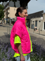 Charger l&#39;image dans la galerie, Doudoune manches courtes FIZZ Fuchsia fluo
