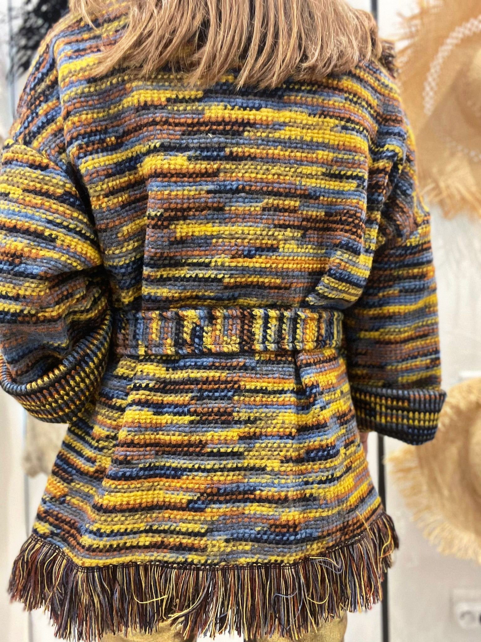 Veste CIARA Bleu/Moutarde