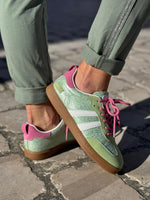 Charger l'image dans la galerie, Baskets basses femme ZIA Vert pastel
