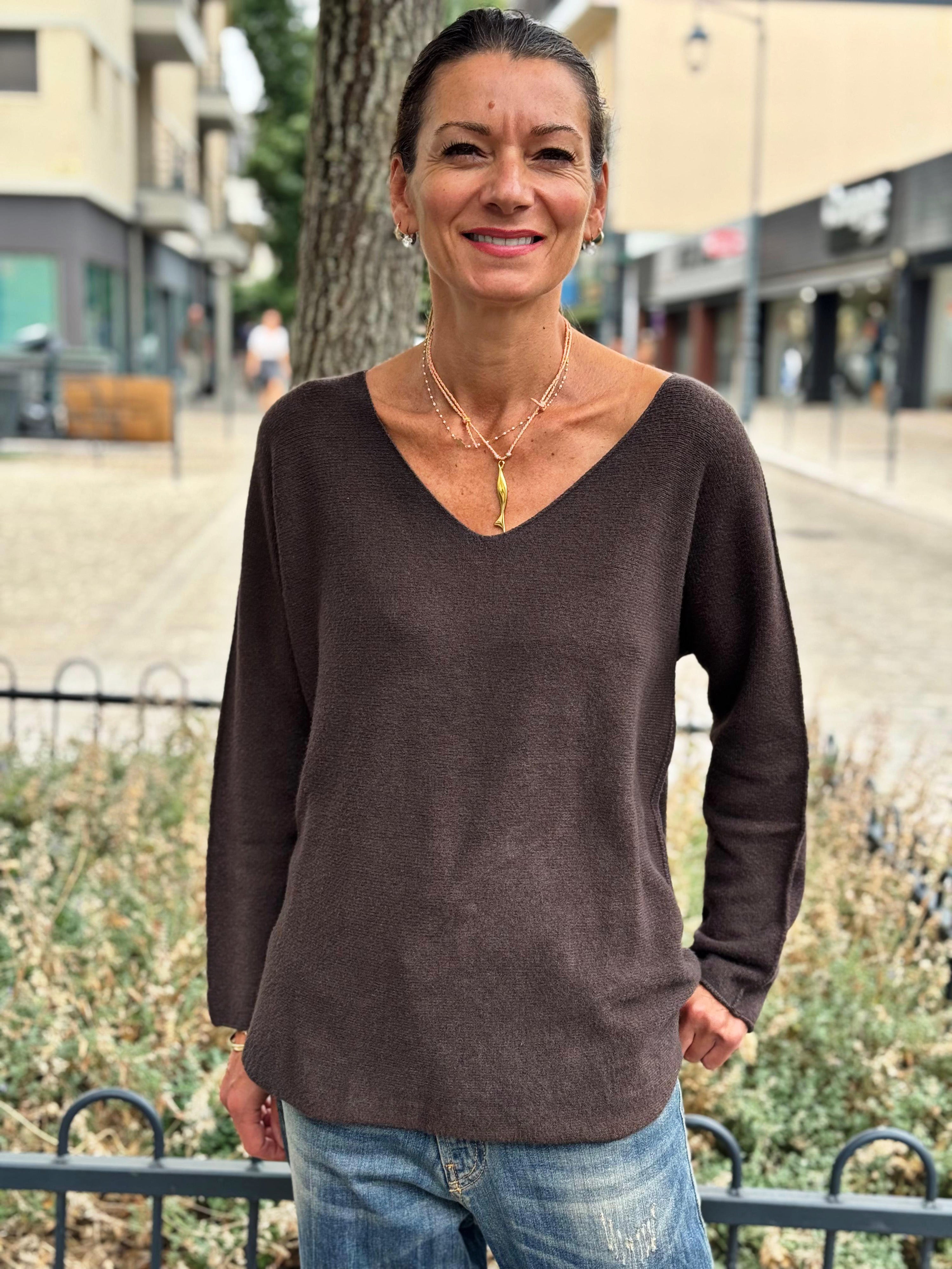 Pull doux TAO Chocolat