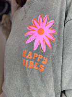 Charger l&#39;image dans la galerie, Sweat HAPPY VIBES - Kaki
