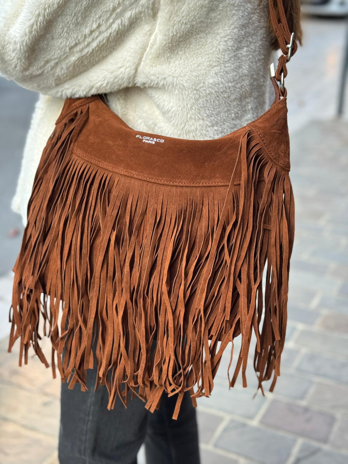 Sac à franges SAVANA Camel