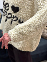 Charger l&#39;image dans la galerie, Pull BE HAPPY Ecru/Choco

