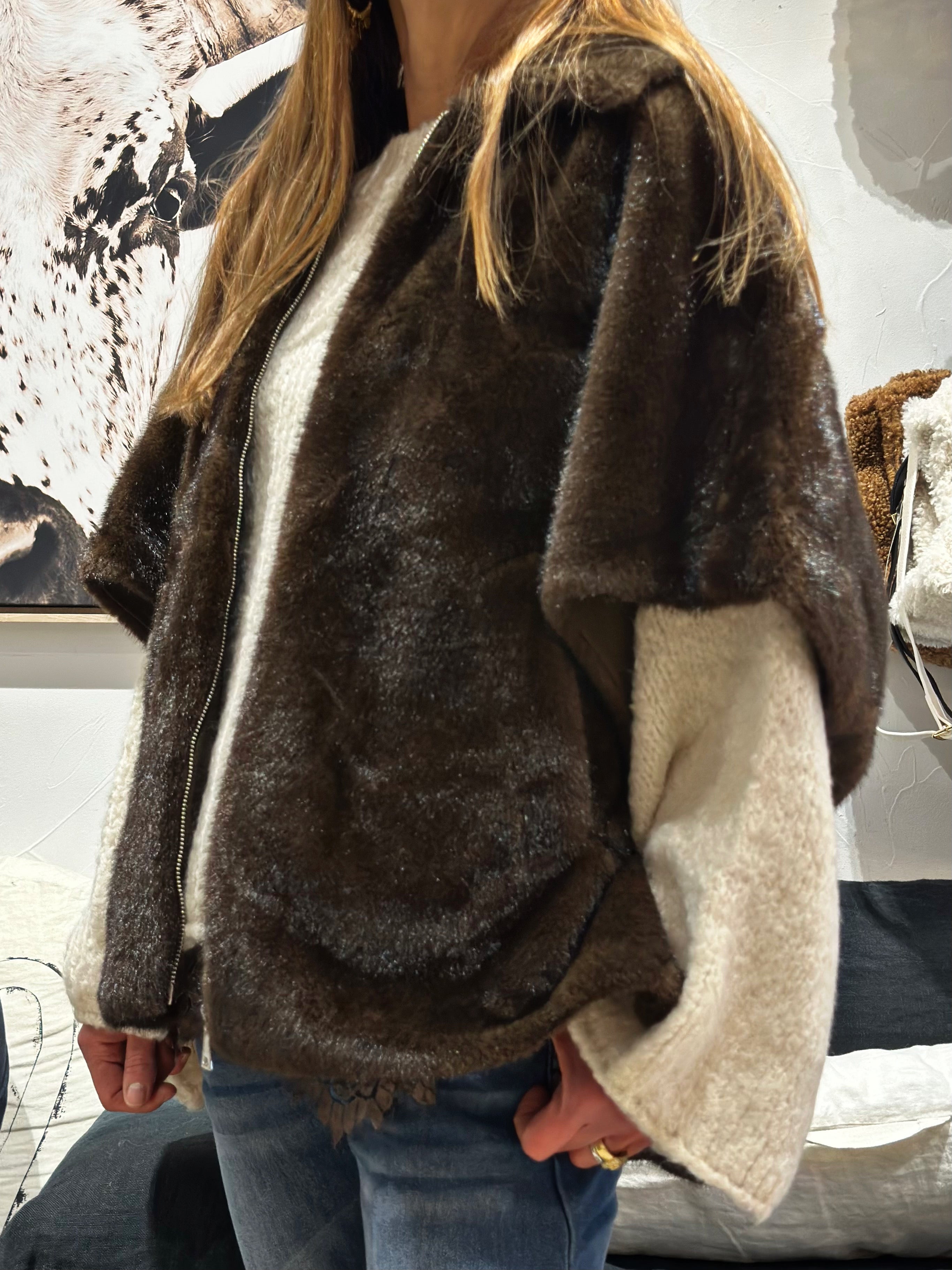 Veste/Poncho MAYA Choco