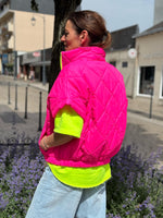 Charger l&#39;image dans la galerie, Doudoune manches courtes FIZZ Fuchsia fluo

