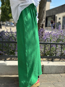 Pantalon gaze de coton YAGO Vert