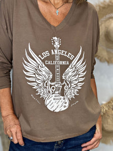 Tee shirt LOS ANGELES Taupe