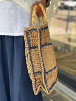 Charger l&#39;image dans la galerie, Sac RIVE GAUCHE Camel/Marine
