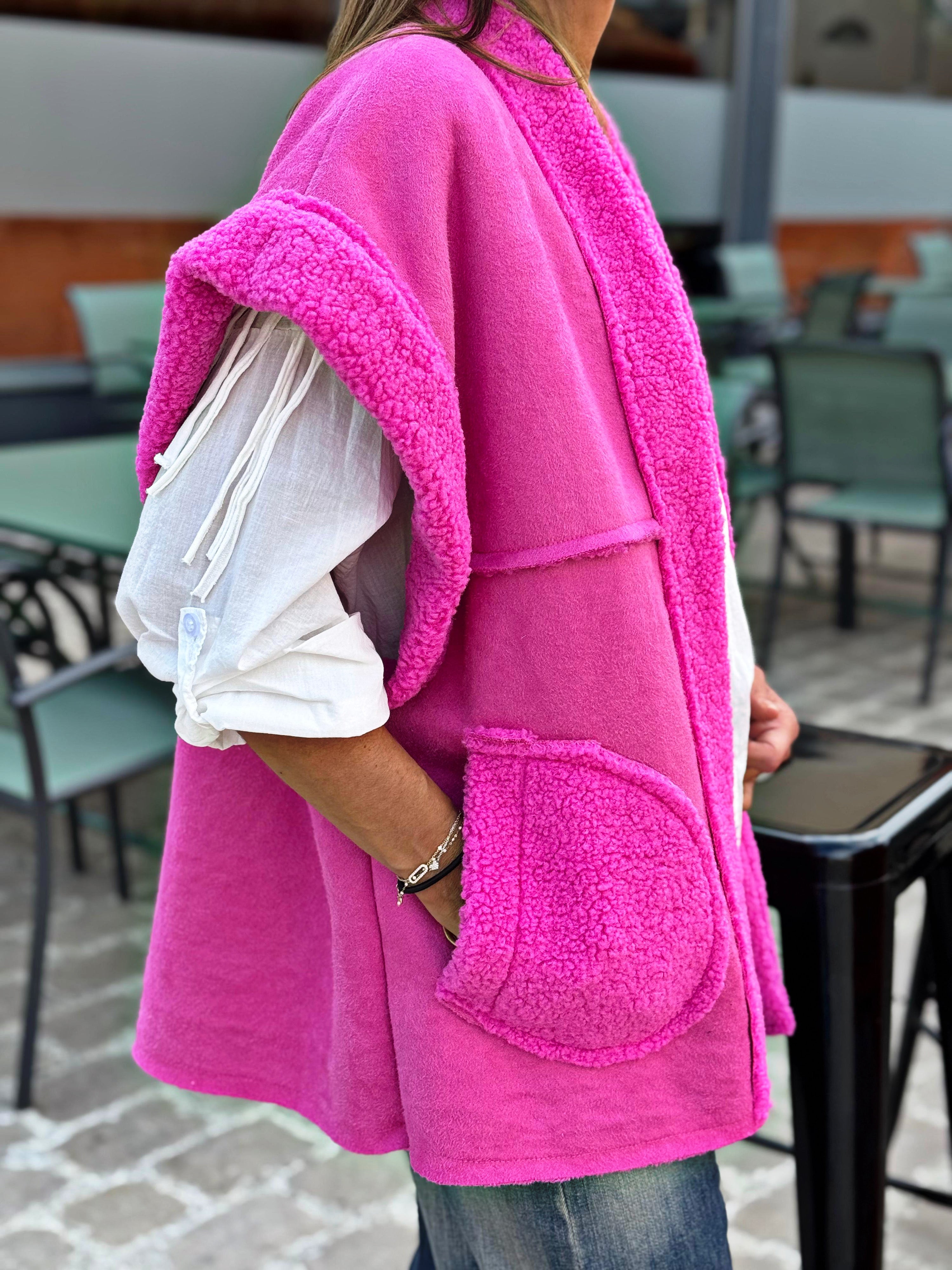 Blouson sans manche LOOMY Fuchsia