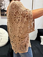 Charger l&#39;image dans la galerie, Pull crochet ZARA Camel
