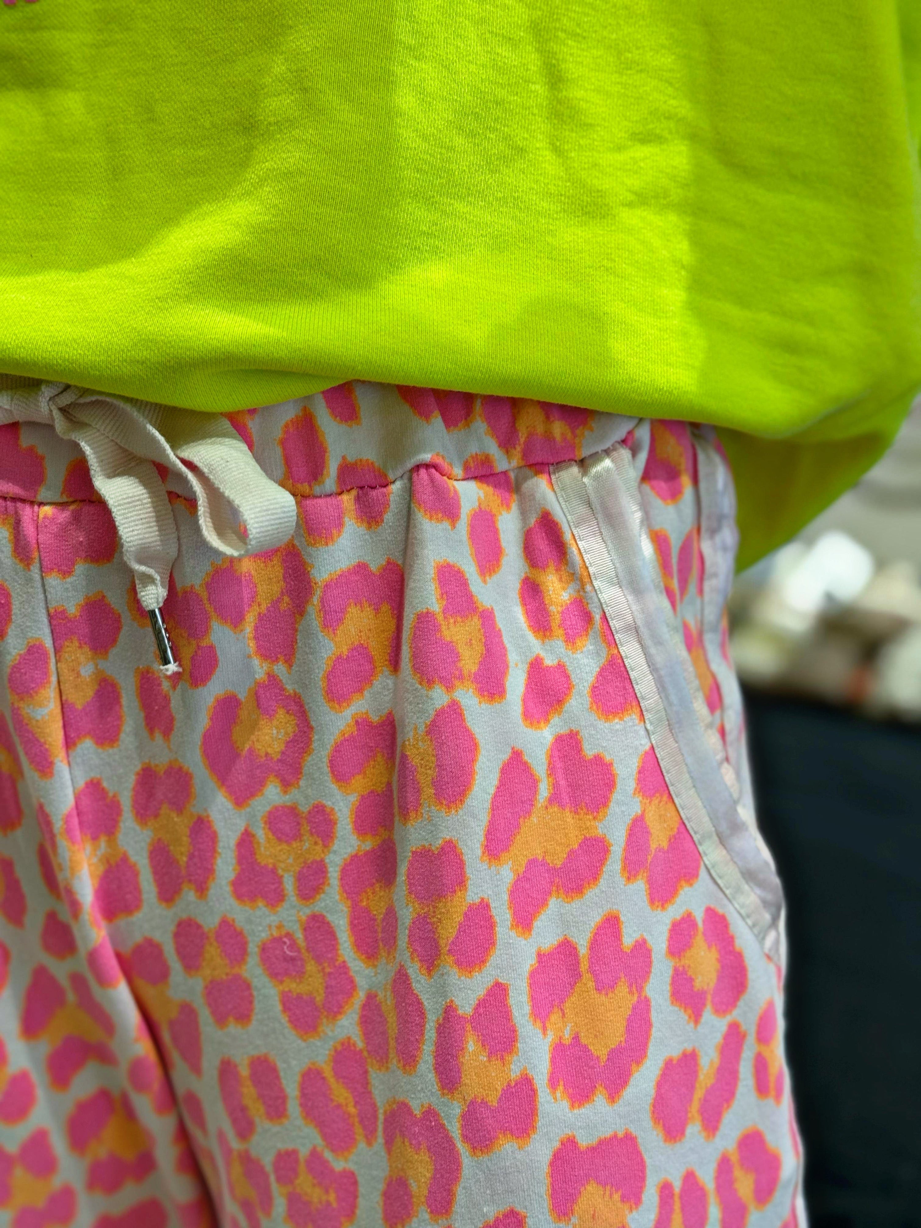 Pantalon CALYPSO Fuchsia Orange Ecru