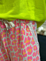 Charger l&#39;image dans la galerie, Pantalon CALYPSO Fuchsia Orange Ecru
