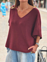Charger l'image dans la galerie, Pull doux LALY Bordeaux
