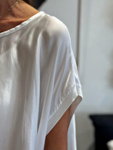 Top satiné SERENITE Blanc