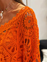 Charger l&#39;image dans la galerie, Pull crochet ZARA Orange
