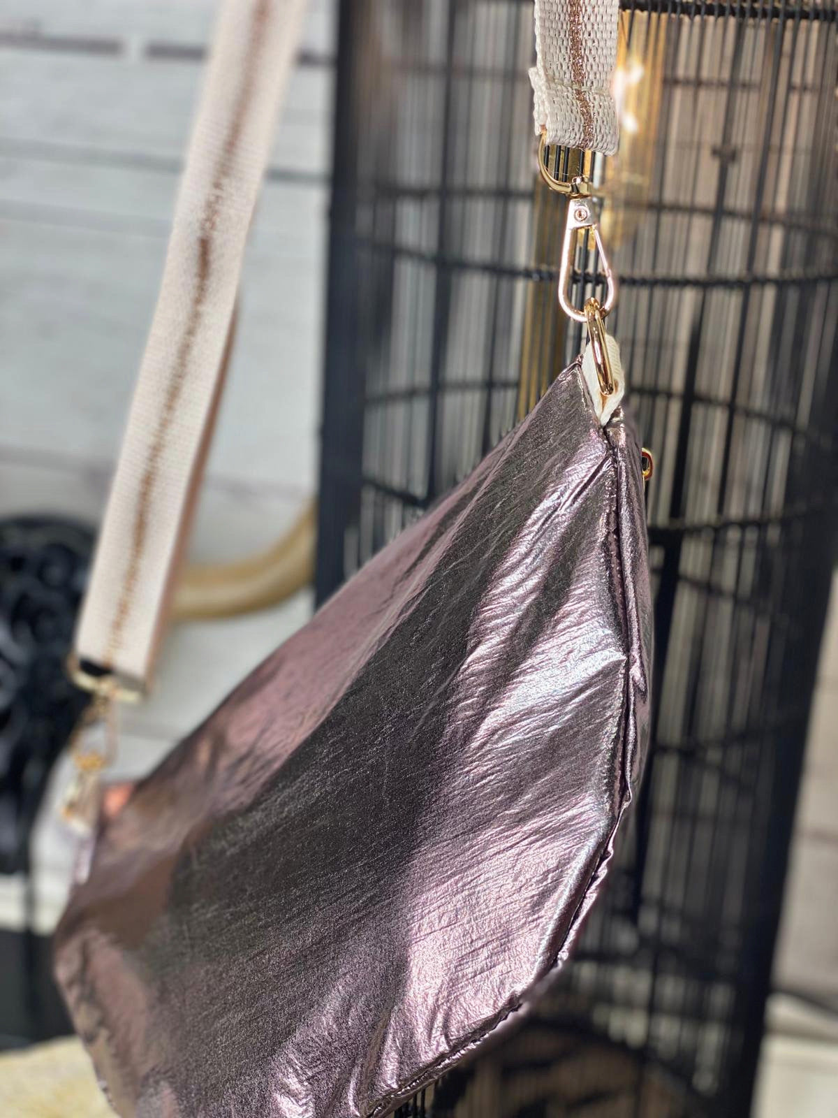 Banane BELINDA Gris mauve métallisé