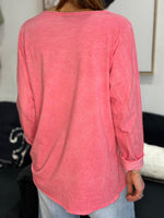 Charger l'image dans la galerie, T-shirt manches longues Framboise - ILONA

