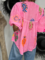 Charger l'image dans la galerie, Blouse imprimée Rose malabar - 46
